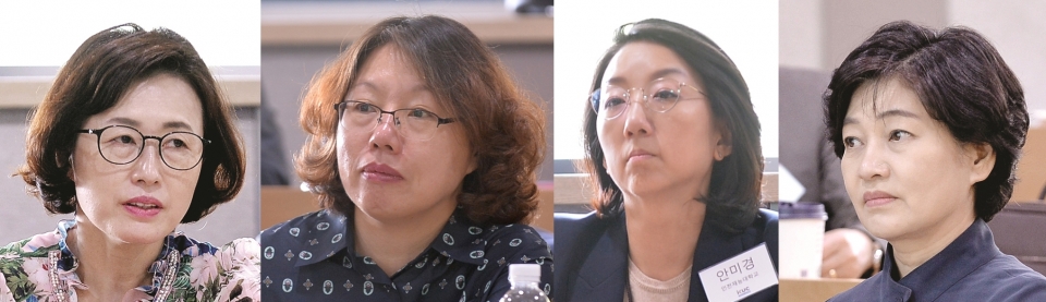 왼쪽부터 곽정숙 목포과학대학교 교수, 이태숙 강원관광대학교 NCS지원센터장, 안미경 인천재능대학교 창업진흥센터장, 나세리 한양여자대학교 교무처장